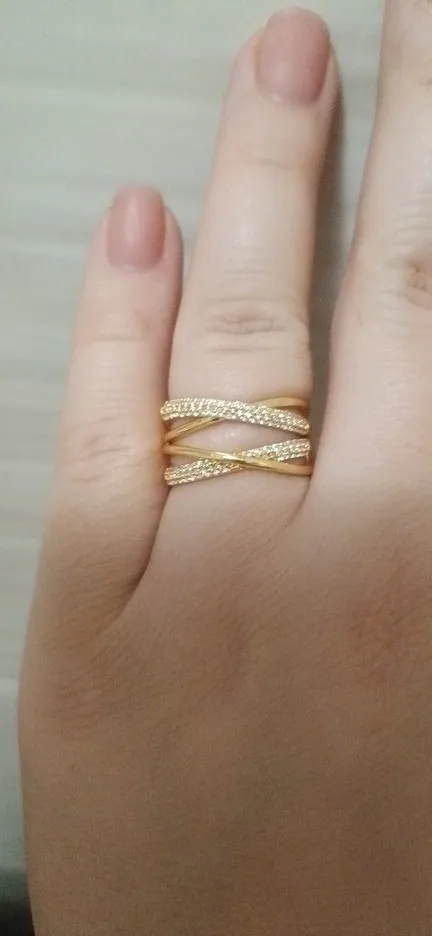 Fashion Gold Color Stainless Steel Rings photo review