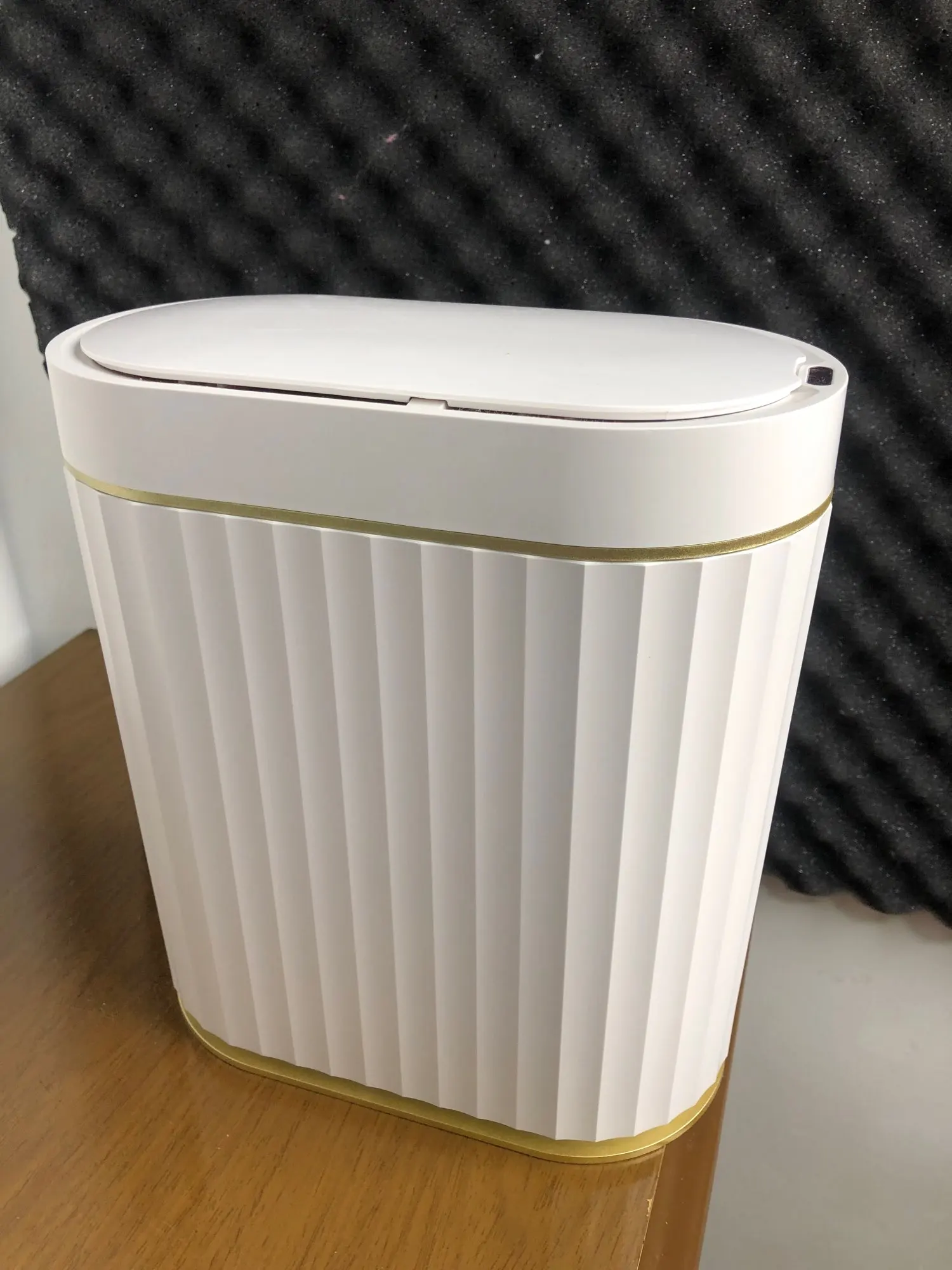 Gold Trash Can Smart Sensor Automatic Bin photo review