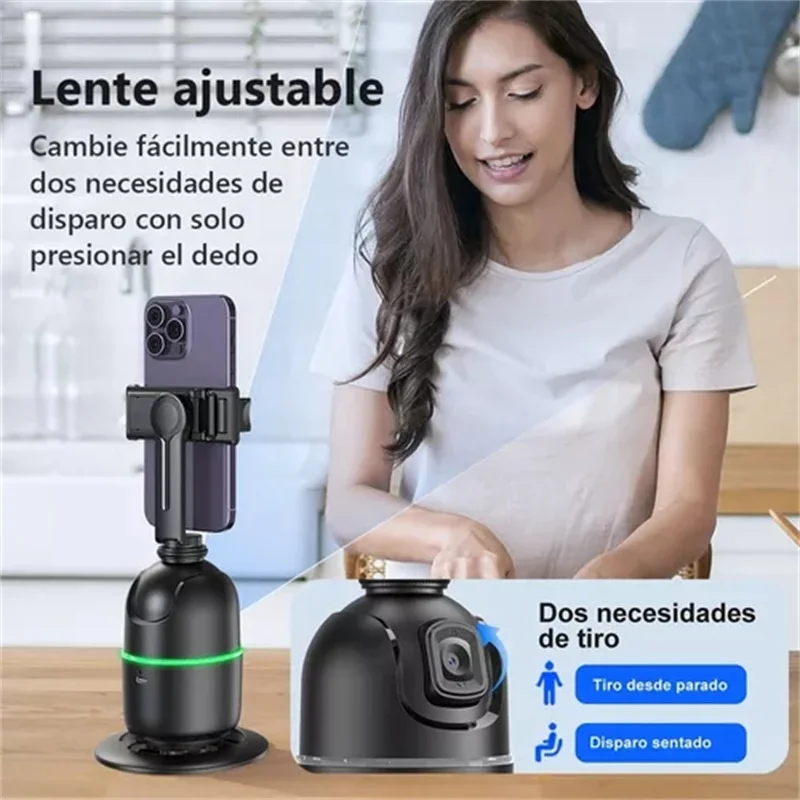 Enhanced Selfie Stick with 360° Auto Face Tracking & AI Gimbal for Videos and Live Streaming