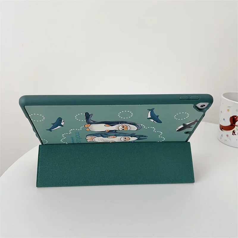 Adorable Shark-Themed Cat Tablet Case with Universal Fit