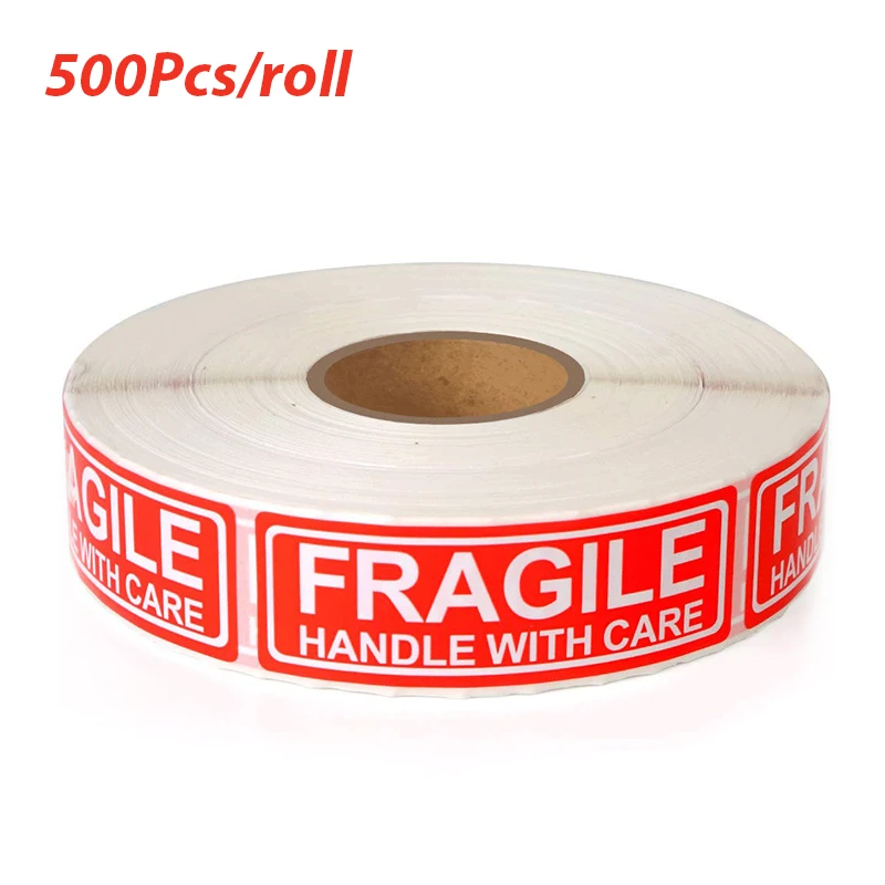 Fragile Stickers 500PCS Goods Handle With Care Warning Labels DIY Supplies
