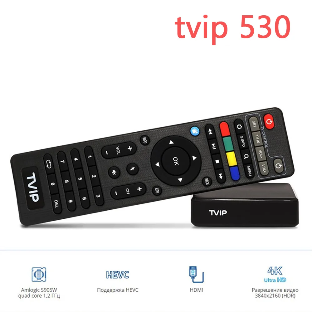Tvip 530 Linux Tv Box Amlogic S905W 1Gb/8Gb Quad Core Tv Box Tvip S-Box V.530 4K Media Player Smart Set Top Tv Box