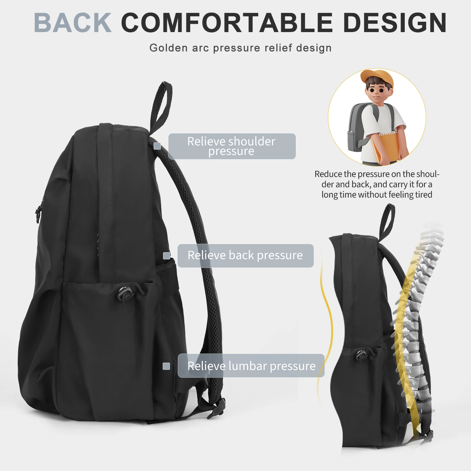 School Backpack Boy Men's Children's Backpack Child Girl School Bag Versatile Japanese Backpack Unisex Book Bag Student Backpack