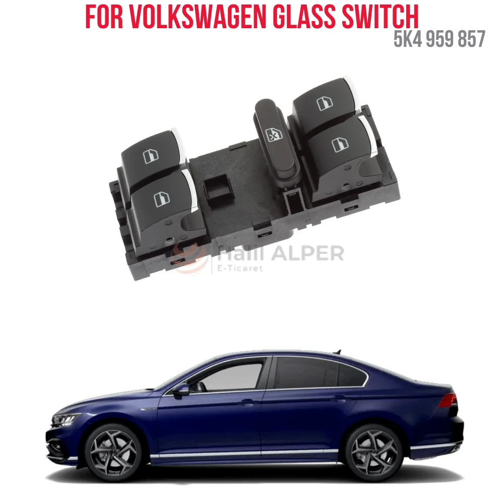 

FOR WINDOW SWITCH LEFT SIDE VW GOLF 6 - PASSAT B6 (CHROME) OEM 5K4 959 857 SUPER QUALITY HIGH SATISFACTION AFFORDABLE PRICE FAST