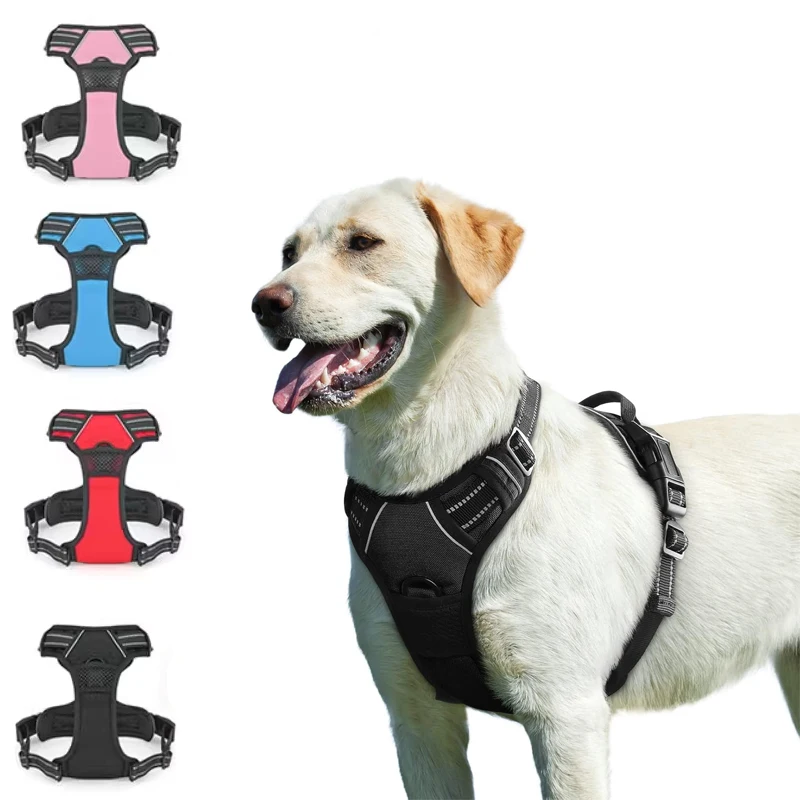 Dog Harness No Pull with 2 Leash Clips, Adjustable Soft Padded, Reflective Oxford No Choke Pet Vest with Easy Control Handle Dog Harness No Pull with 2 Leash Clips, Adjustable Soft Padded, Reflective Oxford No Choke Pet Vest with Easy Control Handle