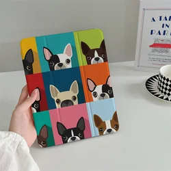 Charming Colorful Bulldog Tablet Case for iPadPro2024 - 11inch (WN332)