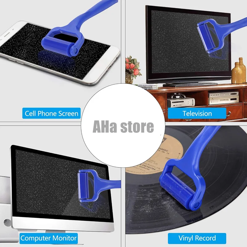 Record Cleaner Anti-Static Viscous Silicone Cleaning Roller for Vinyl Record, LCD Screen, Washable & Reusable, Dust Remover