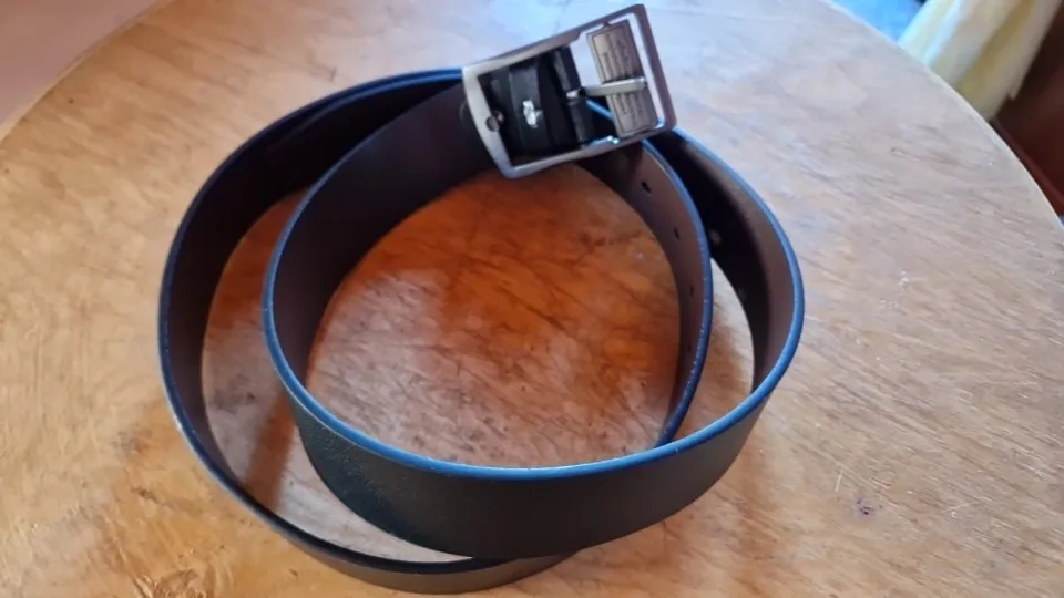 MIDNIGHT SOVEREIGN™ – Black Buckle Genuine Leather Belt photo review