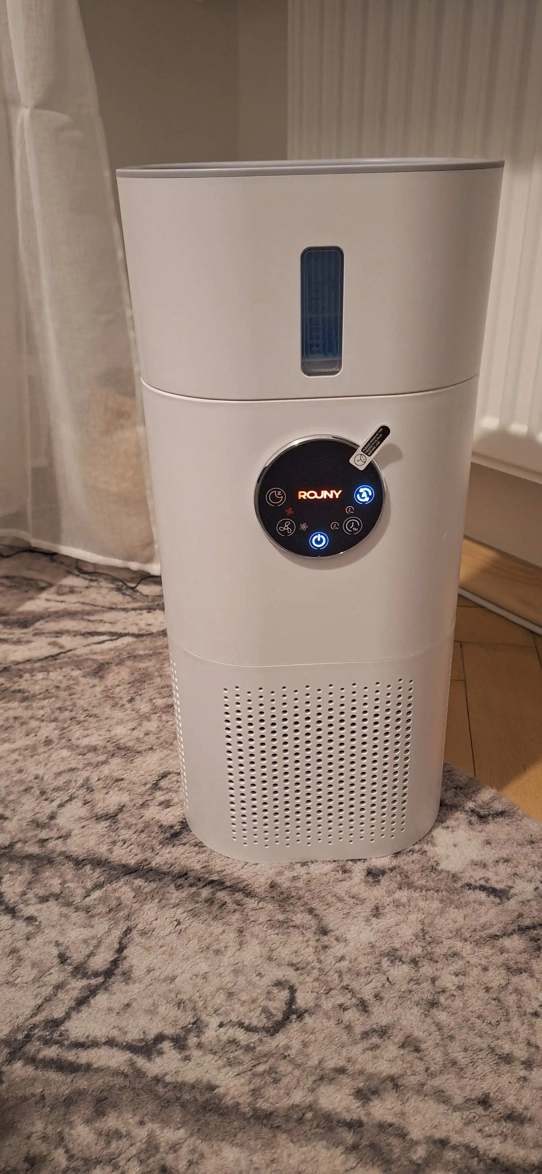 2-in-1 Air Purifier with Humidifier Combo for Home Allergies and Pets Hair, Smokers in Bedroom, H13 True HEPA Filter, White photo review