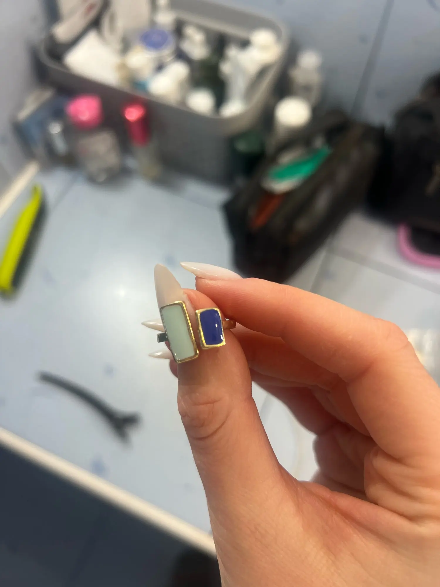 Adjustable Colorful Drip Glaze Ring photo review