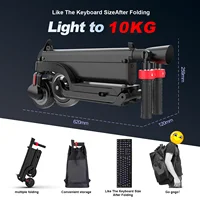 Trottinette électrique pliable HX X6, trottinette électrique pour adultes 350W, 25KM/H, trottinettes électriques à propulsion par poussée, trottinette électrique 5,5 pouces, contrôle par application intelligente. 4