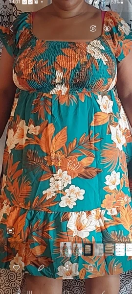 Elegant Plus Size Floral Dress for Stylish Summer Vacations photo review