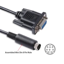  Allen Bradley PLC Programming Cable DB9 Female to Mini Din 8P RS232 Serial Cable 1761-CBL-PM02 