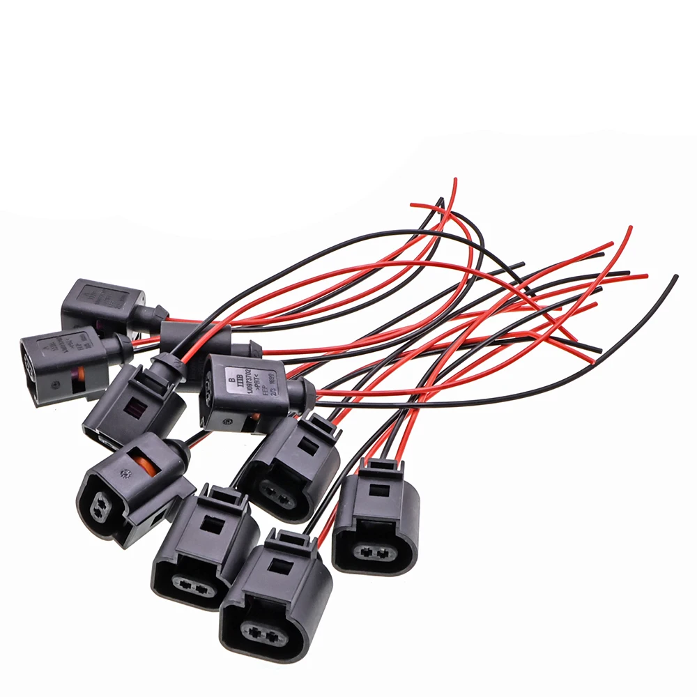 1J0973702 Cam Crankshaft Temp. Sensor Water Pump Wiring Harness Connector 2 Pin For Audi A4 A6 VW Jetta Beetle Golf MK 6RD820535