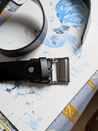 MIDNIGHT SOVEREIGN™ – Black Buckle Genuine Leather Belt photo review