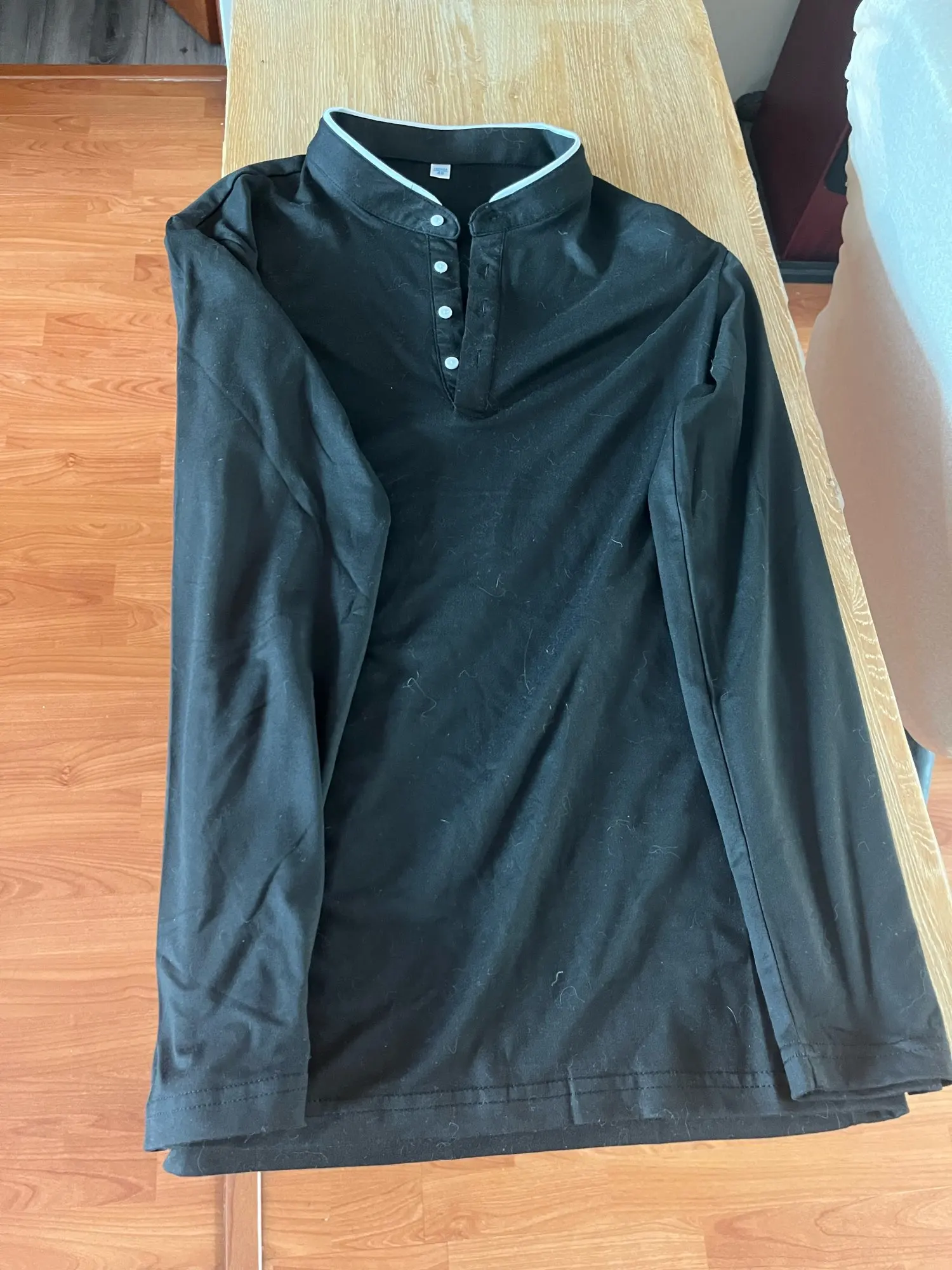 Men's Business Casual Polo Long Sleeve T-shirt Summer Comfortable and Breathable Solid Cotton Top photo review