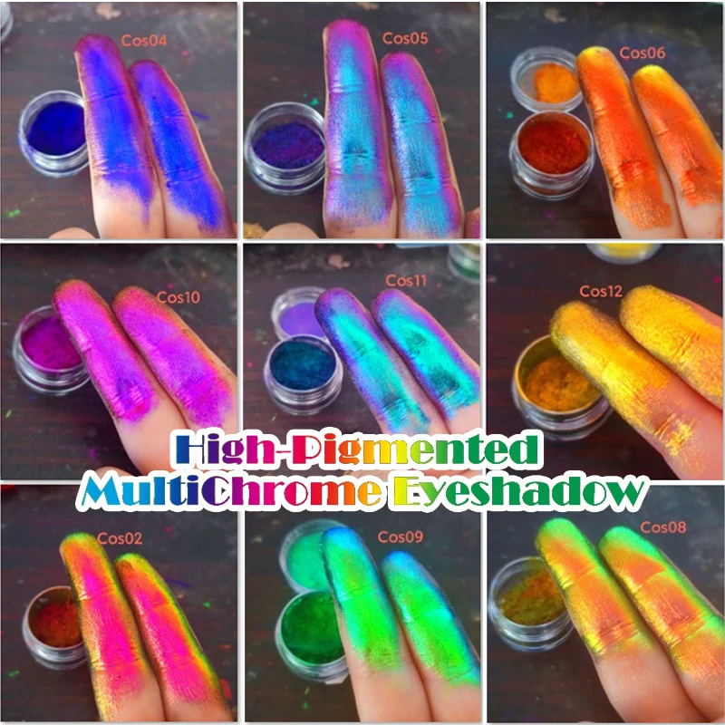 Ultra-Thin Iridescent Color Shift Holographic Eyeshadow eye shadow MultiChrome Shifting Pigments Duochrome Chameleon Eyeshadow Powder
