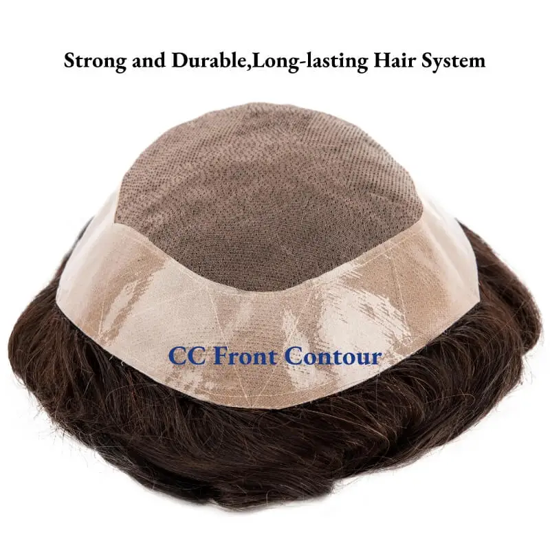 Men Wig Natural Human Hair Toupee Mono Male Wig  Durable Male Hair Prosthesis Toupee Men 6