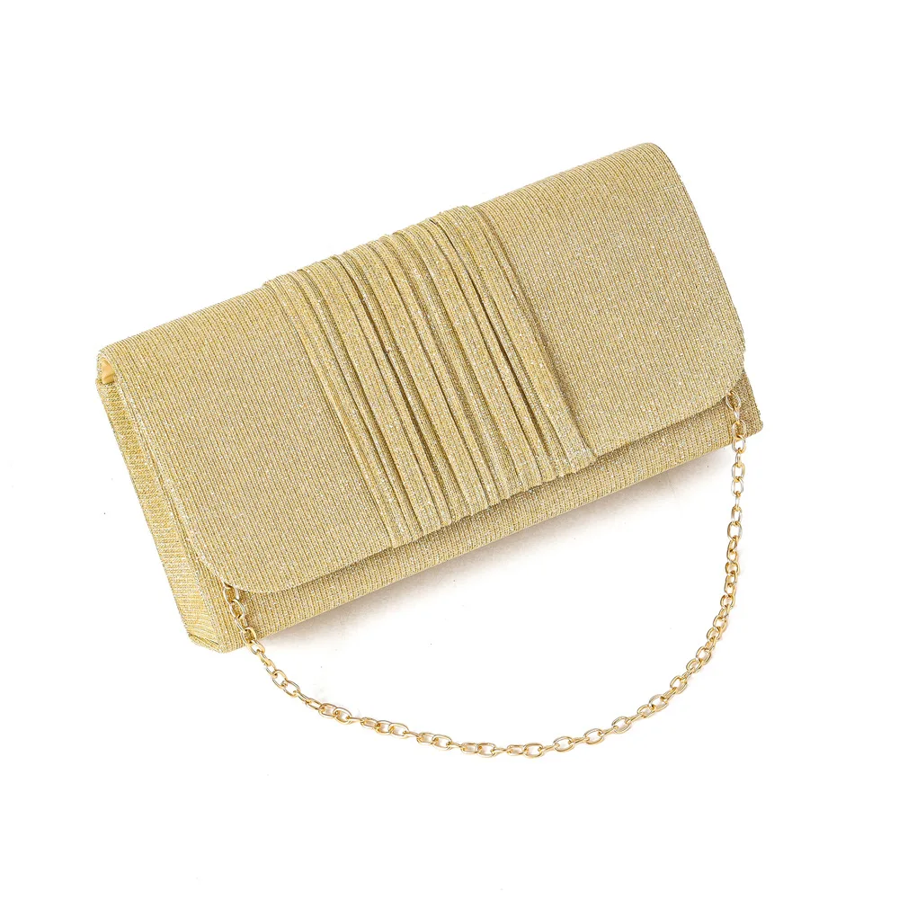2024 New Women's Bag Chain Bags  CrossBody Bag Wedding Clutch Black Pleated Bag Envelope Bags Spring Summer New Women's Bags