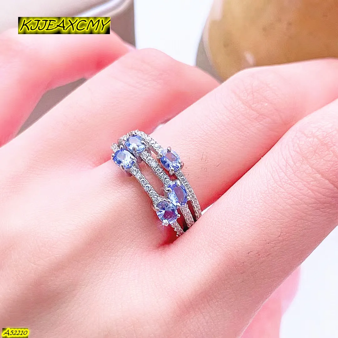 

Boutique Jewelry 925 Sterling Silver Natural Gem Tanzanite Women's Ring Girls' Party Birthday Gift Valentine's Day New Year