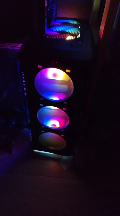 Manmu Fetival Pormotion 120mm Computer Fan Rainbow RGB/ High Cooling Performance Gaming PC Fan photo review