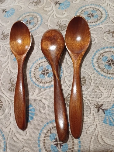 Natural Wood Spoon Bamboo Cooking Utensil Coffee Kitchen Teaspoon Tableware Accessories Spoon Teaspoons for Tea Stirring Spoon photo review