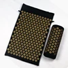 Black Gold Acupuncture Massage Mat & Pillow Set Free Storage Bag 2
