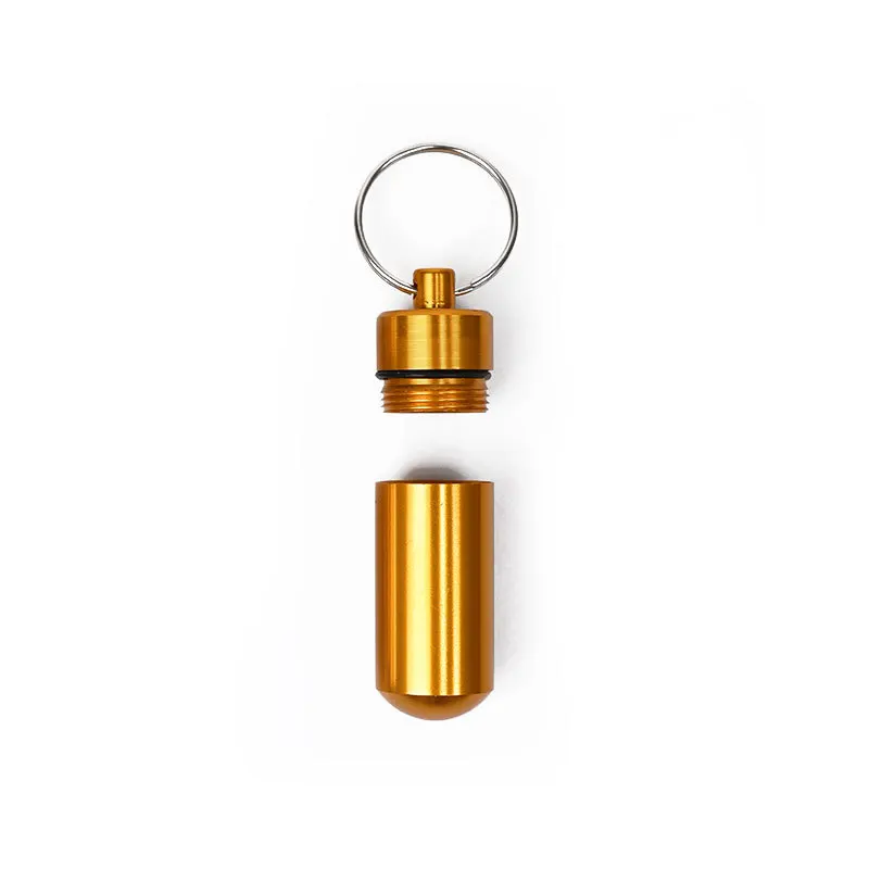 Mini Pill Case Waterproof Medicine Storage Box Container Bottle Holder Keychain Portable Outdoor Metal Pill Box Travel storage box,medicine storage container