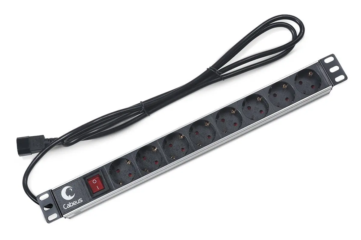 Блок розеток 19" CABEUS PDU-8P-2IEC