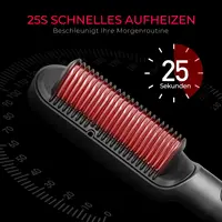 Brosse lissante ionique TYMO RING PLUS anti-brûlure pour femmes, revêtement en titane, 9 réglages de température, écran LED 3
