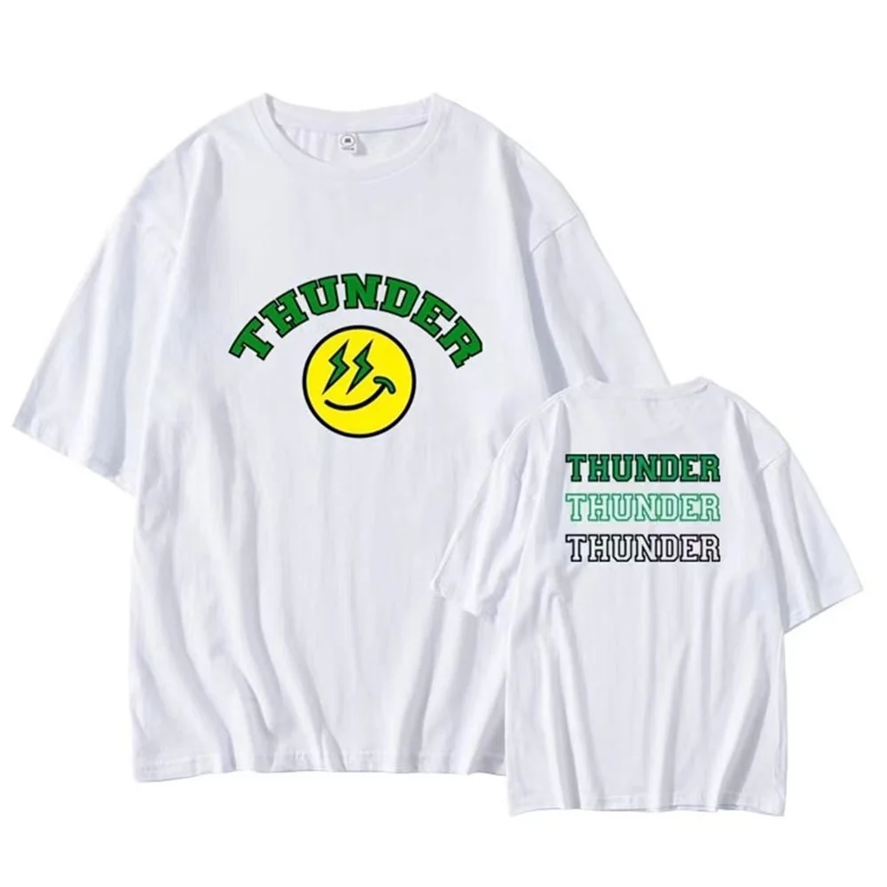KPOP ATEEZ Thunder Concert T-Shirt O-Neck Short Sleeve Letter 