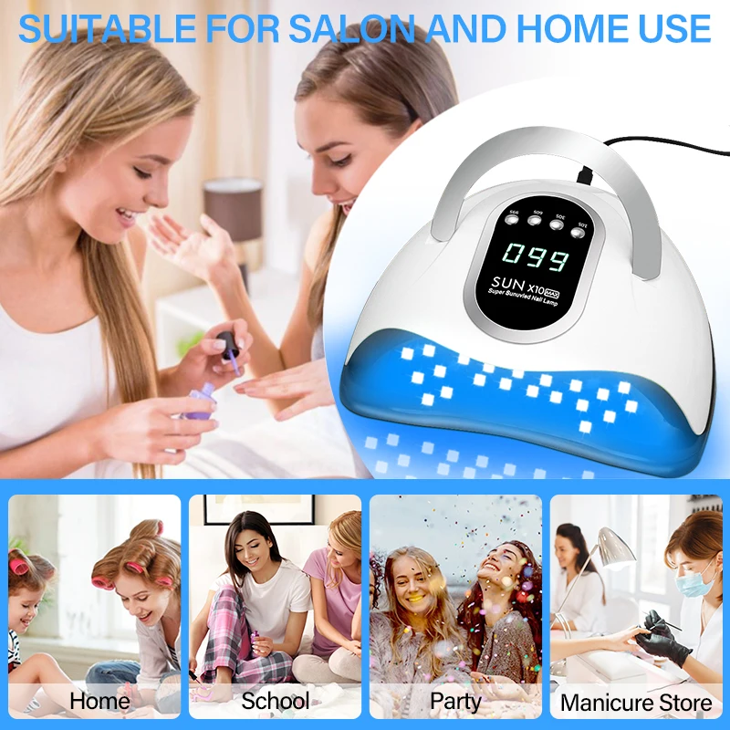 66LED UV LED Nail Dryer For Drying Nail Gel Polish Portable Design With Large LCD Touch Screen Smart Sensor Nail Lamp Home Use 6