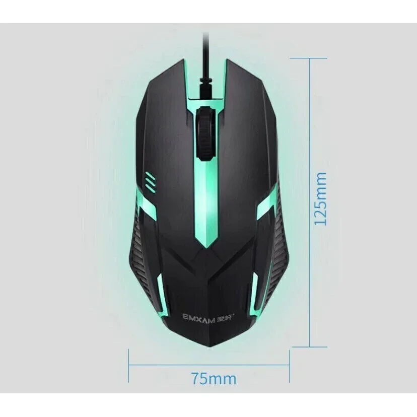ABNT2 Comfortable Precision Games PC PC Desktop Notebook Ergonomic Lighted Mouse Gamer Keyboard Kit LED USB - Imagem 5