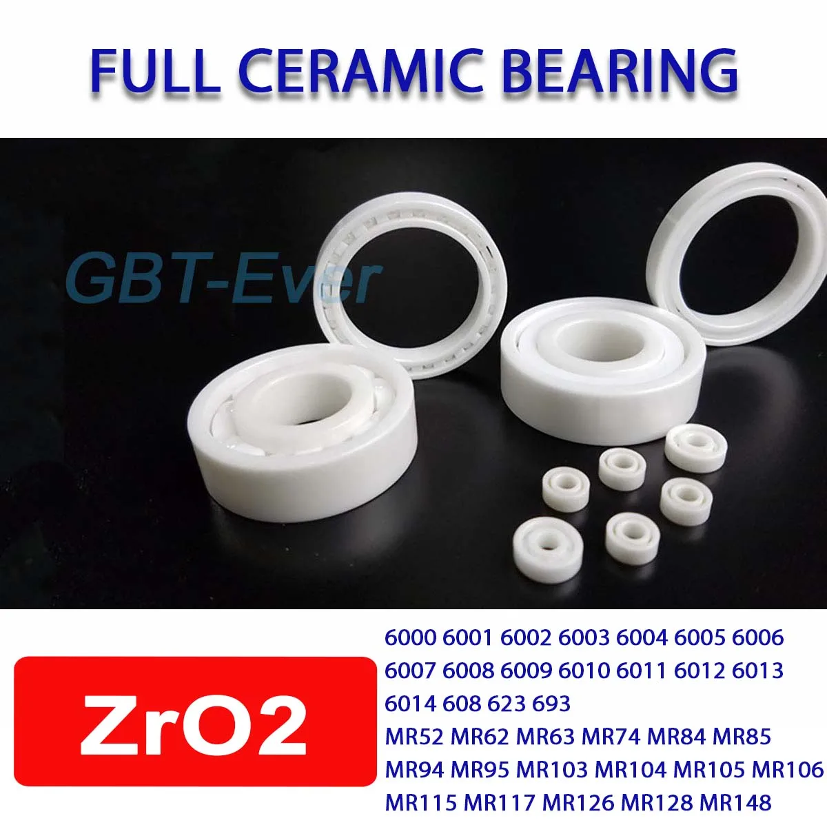 30-Pack Full Ceramic 6001 ZrO2 Ball Bearings 12x28x8mm