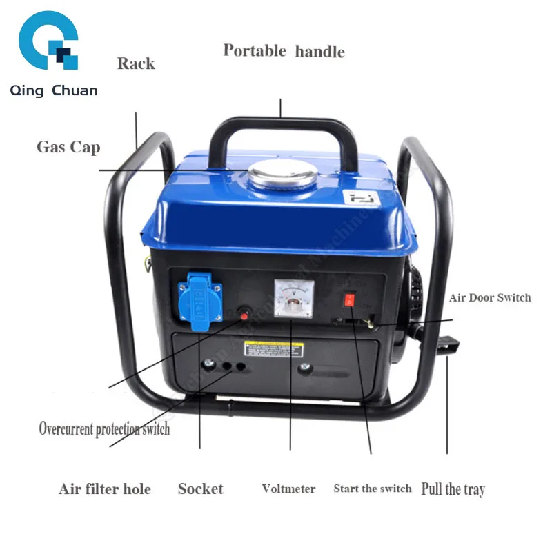 Generator For Two-Stroke Small Portable Dynamo Power 650WIE45 110/220V Frequency 50/60HZ BS950 Gasoline Engine