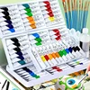 12-24 Vibrant Colors Acrylic Paint Set - 5ml Each, Multi-purpose for Artists, Students & DIY Projects - Ideal for Walls,Crafts 1