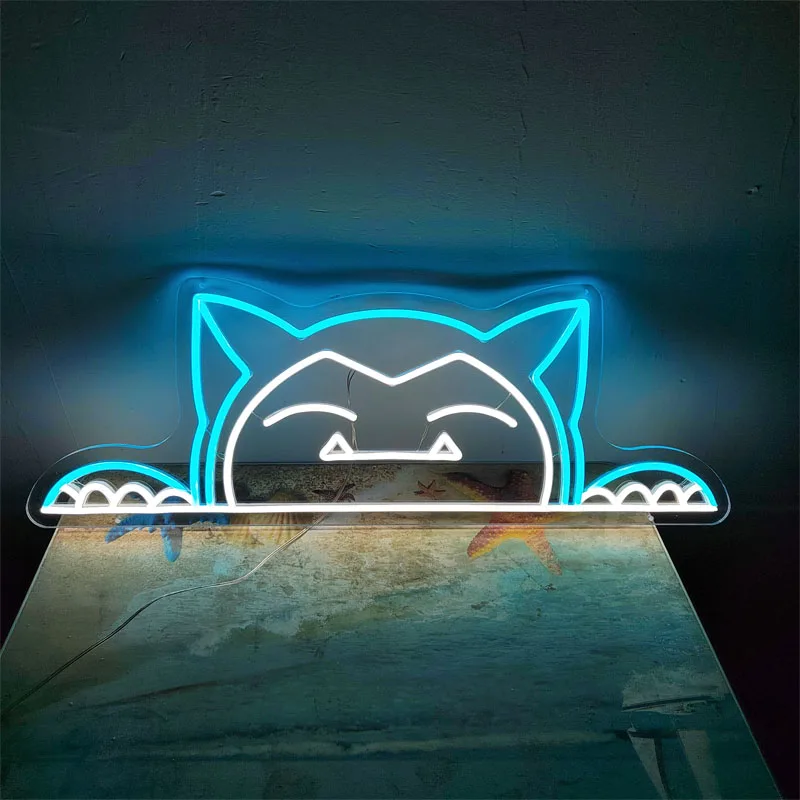 Custom led Snorlax Anime Cute Neon Sign Indoor Wall Lights Wedding