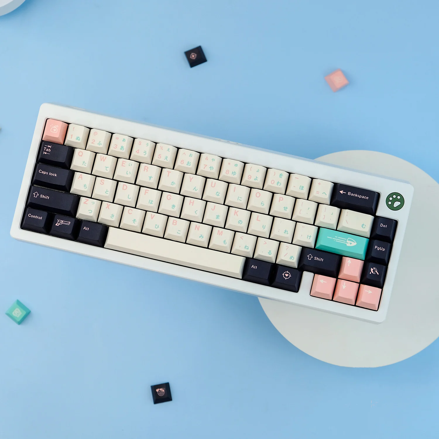 Chaves Gmk Matar Eve Keycaps Cereja Perfil Pbt Tintura Sublimação Teclado Mecânico para mx Switch com 6.25u 7u Spaceb 134 - Imagem 2