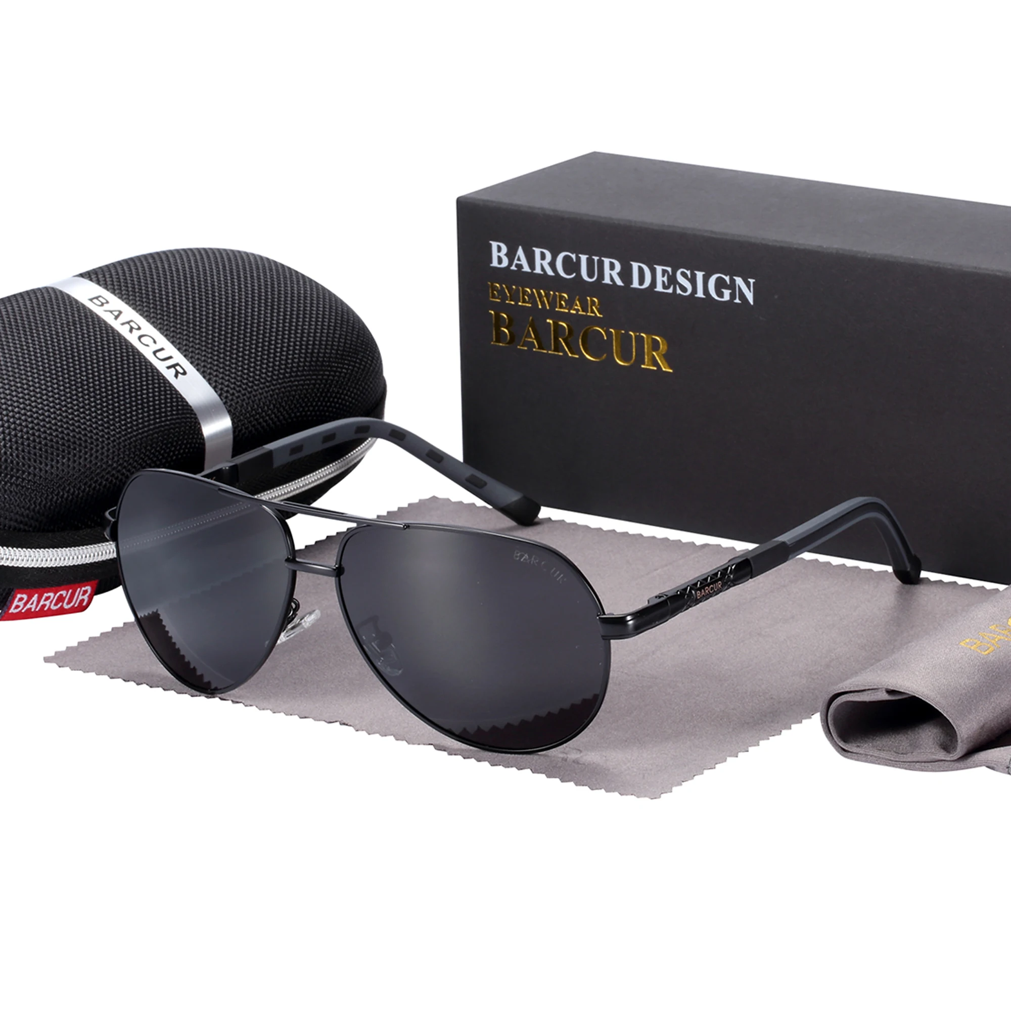 BARCUR-Gafas de sol polarizadas para hombre, lentes de conducción con protección UV400