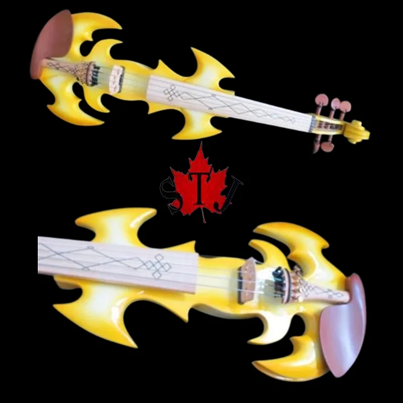 Best Model Fancy Crazy-1 Art Streamline Yellow 5 Strings 4/4 Violino Elettrico