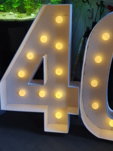 LED Light Giant Number Balloons - Birthday or Baby Shower Decor for 30, 40, 50th Events photo review