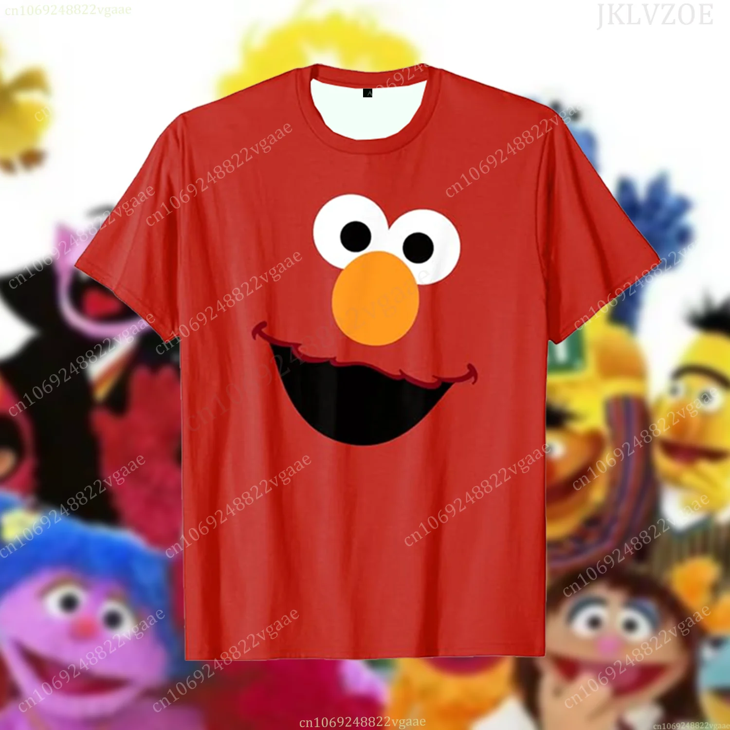 Tv Show Elmo T Shirt For Kids Boys Cartoon T-shirt Short Sleeve Top Sesame Tee Shirt Street Funny Clothes Girls Cookie Monster 2