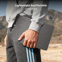Panneau solaire pliable FlashFish SP18V60W, puissance maximale 60W, cellules monocristallines 21,6%, revêtement ETFE, étanche IP65, sortie DC5521 pour stations d'alimentation, camping, camping-car et utilisation en extérieur. 7