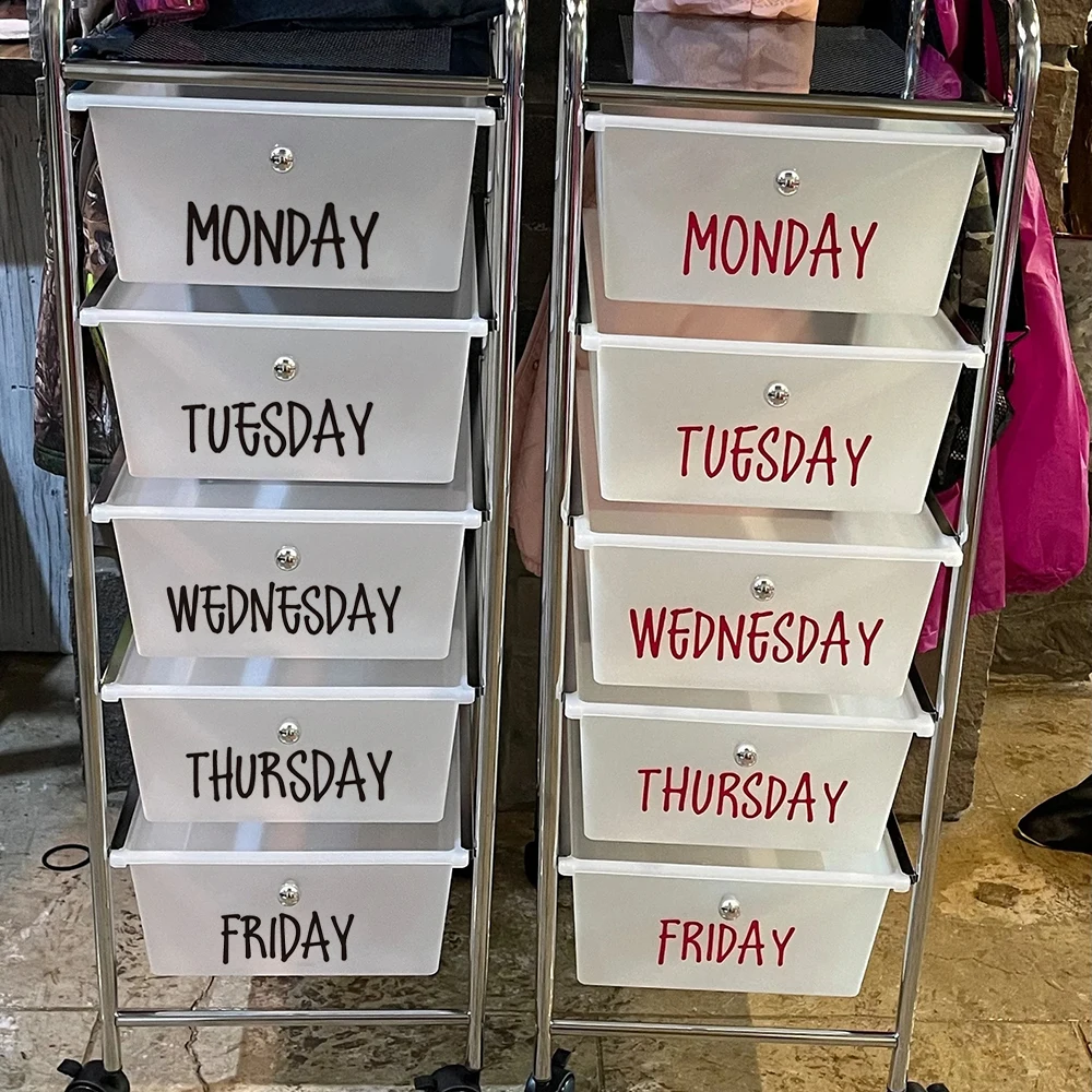 Etiqueta Engomada De Fecha De La Semana, Etiquetas De Color Del Día De La Semana, 1.25 X 0.75 Pulgadas, Calcomanías Semanales Para Diario De Alimentos, Calendarios, Suministros De Oficina, 735