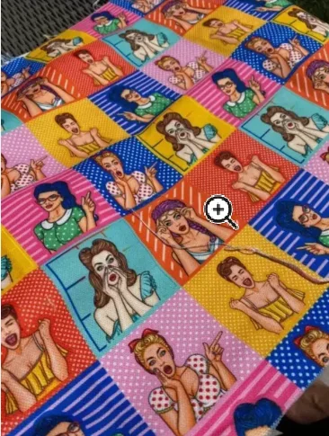 

Pop Art Girl Patterned Fabric Suitable for Multi-Purpose Use