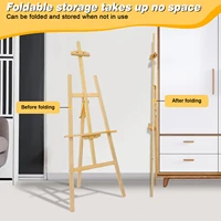 1.5m Artist Easel,Portable Adjustable Wooden Sketch Easel Sketch Drawing For Artist Art Supplies Stand,A-Frame Easel 5