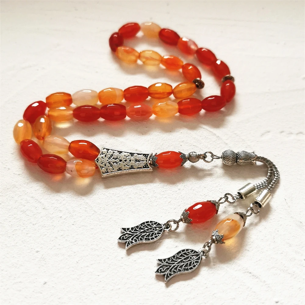 Tasbih Rosary Muslim Tespih Misbaha agate stone Islam Masbaha Stone