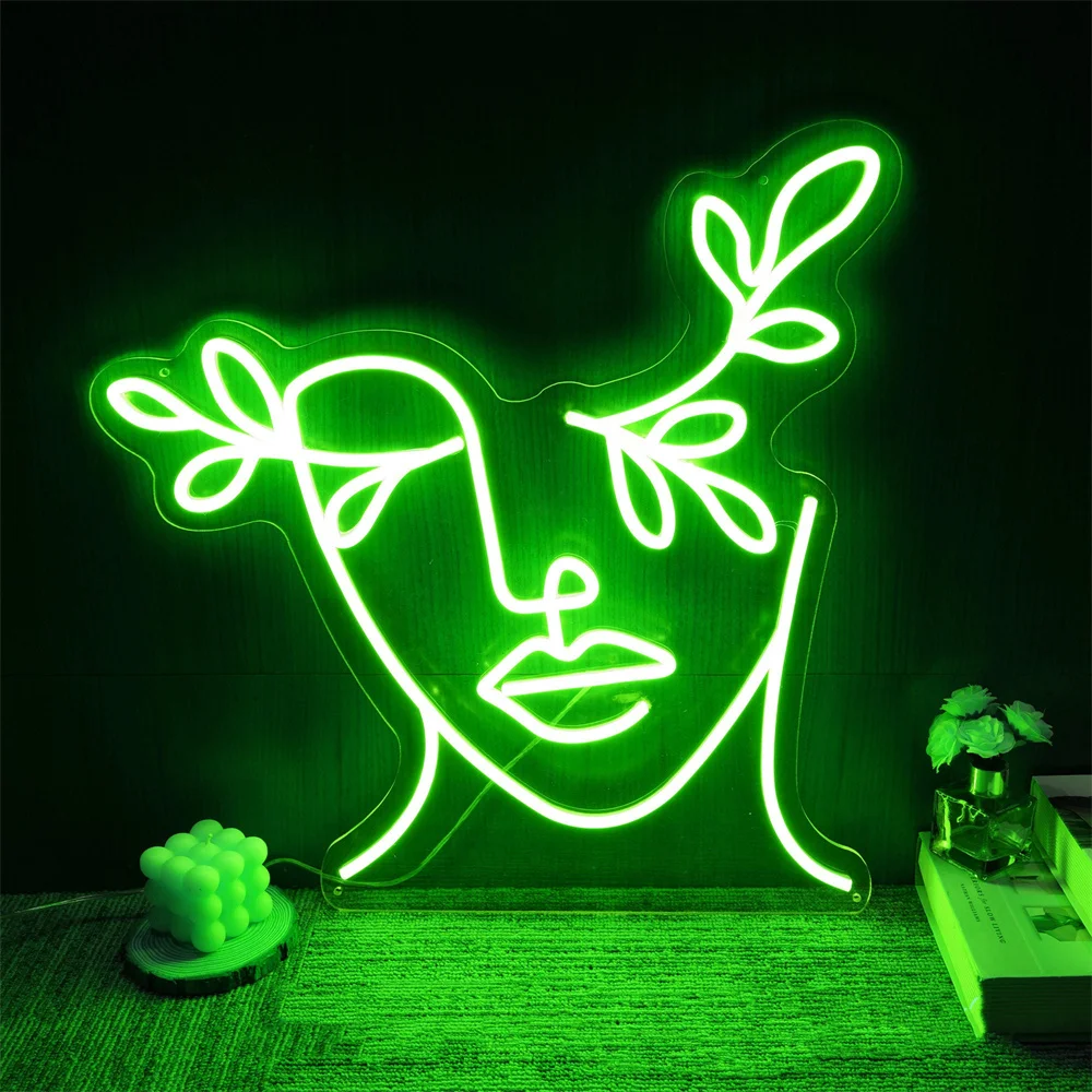

Handmade Girl Face Neon Light Mother Nature Face Led Neon Sign