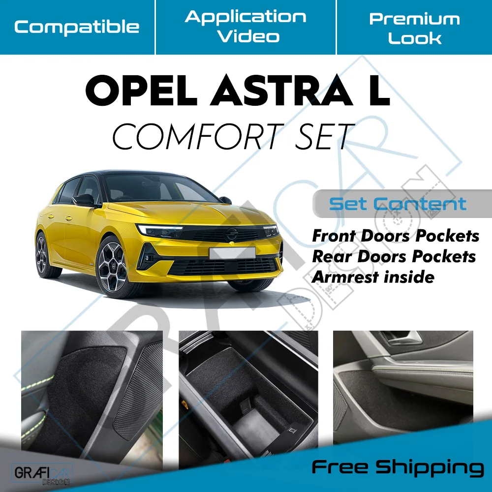 

Комфортный набор для Opel Astra L отсеки для хранения антивибрационное звукоизоляционное покрытие, изоляционный войлок, самоклеящиеся