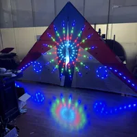 4 squareBig Triangle night LED delta kite  ever-changing 544 umbrella cloth delta kite with lights in high brightness with tails 1